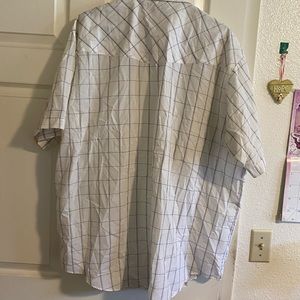 Men’s plaid dress or casual button down shirt